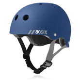 80Six multisport helmet front view showing secure fit for bikes and skates.