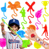 91STICKYHAND baseball stick hands shown in bright designs for party favors and play