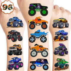 91TATTOOS monster truck tattoos on arm for vibrant party fun