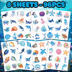 91TATTOOS crab tattoo sheet offers seaside charm for kids' activities