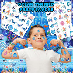 91TATTOOS whale tattoo sheet adds playful underwater vibe for costumes