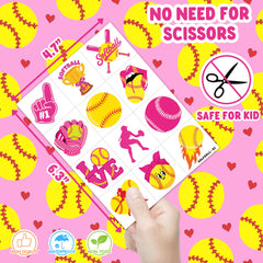 91TATTOOS softball tattoos easy arm or face application for kids