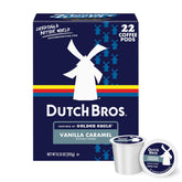 Dutch Bros Golden Eagle vanilla caramel pods box ready for quick mornings