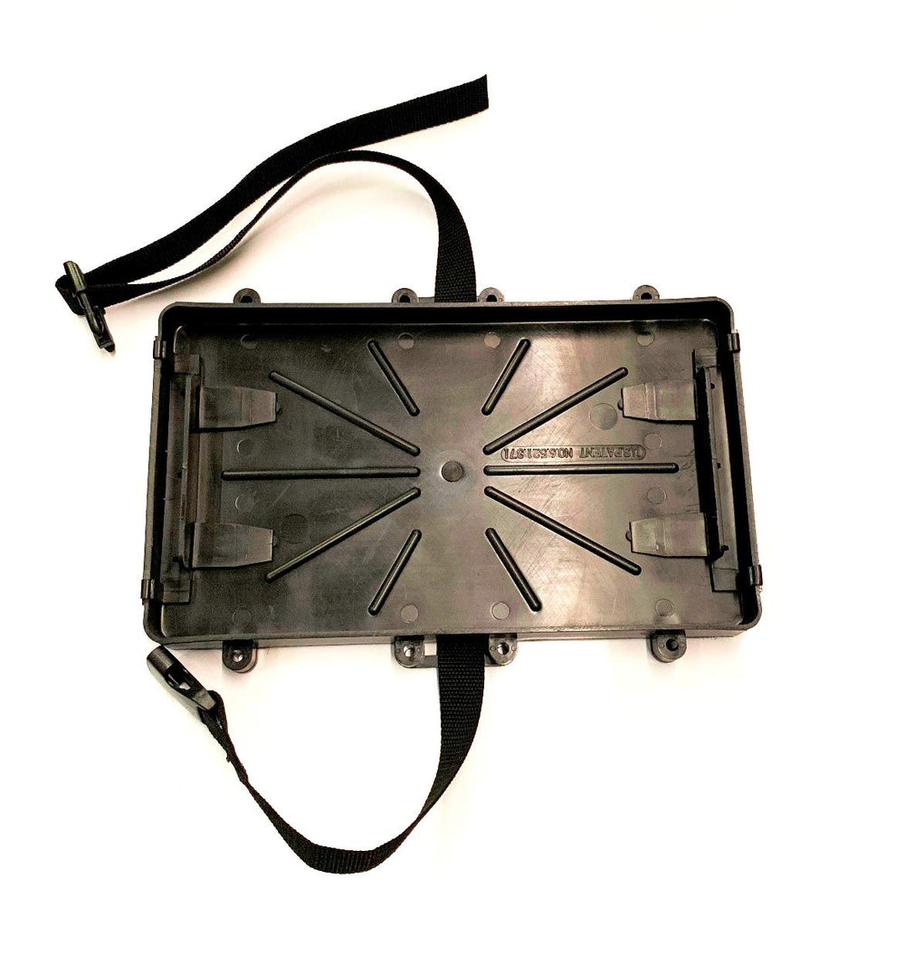 A.A Group 24 battery tray with strap for secure mounting