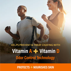 A+D Anti-Chafing Ointment being applied to the neck area for irritation prevention