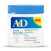 A+D Treat + Heal diaper cream jar soothing irritated baby skin