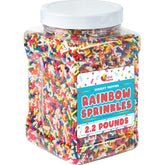 A Great Surprise rainbow sprinkles bulk bag adds vibrant color to cookies and cakes.