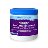A+Health Healing Ointment jar shown, fragrance-free zinc oxide for skin protection.