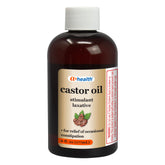 A+Health castor oil 6oz bottle close-up showing amber liquid for skin hydration and hair care