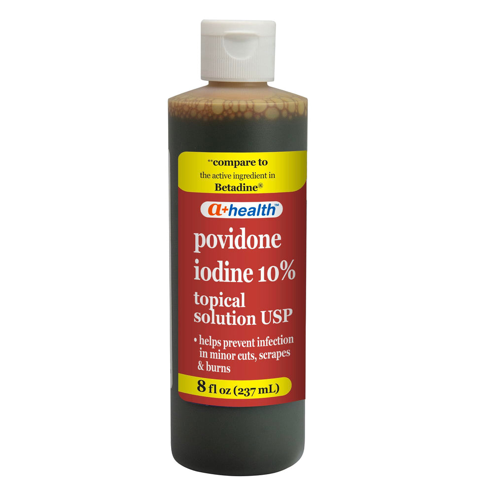 A+Health Povidone Iodine 10% bottle for wound care