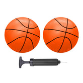 ABAJI mini basketballs 2-pack orange 5-inch for pool and indoor play.