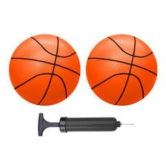 ABAJI mini basketballs 2-pack orange 5-inch for pool and indoor play.