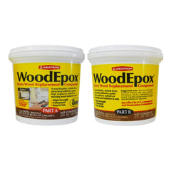 Abatron WoodEpox kit 2-quart packaging for durable wood repair indoors and outdoors.