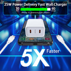 ABCPOW 6ft USB-C to USB-C cable for extended reach during charging
