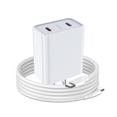 ABCPOW Samsung fast charger front view shows 25W dual ports for quick charging