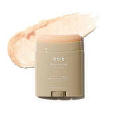 Abib Airy Sunstick packaging close-up for on-the-go sun protection.