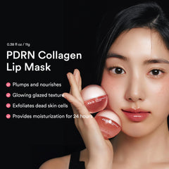 Abib lip mask glazed jelly texture on lips for a smooth, non-sticky shine.