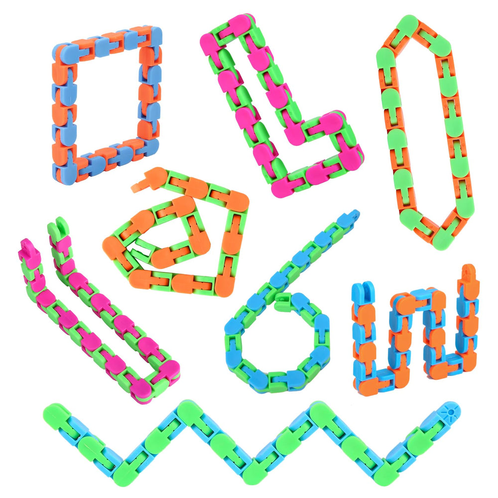 Abodhu 8Pcs 24Links Wacky Tracks laid out for a colorful classroom display.