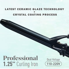 abp ceramic-coated curling iron provides even heat and reduced frizz