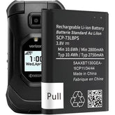 Abtter SCP-73LBPS battery front view for Kyocera DuraXV Extreme, reliable replacement