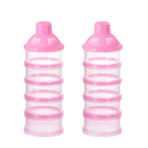 Accmor formula dispenser on the go with five compartments for pre-measured powder.