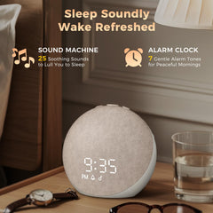 Acedeck sound machine shows 25 calming sounds for restful nights.