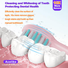 Acelike 8 replacement brush heads for extended daily cleaning options