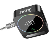 A Acer Gadget Bluetooth receiver connected to car AUX for wireless music streaming.