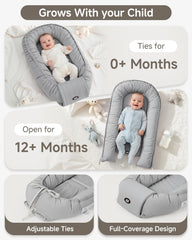 ACIROC Baby Lounger thick edges provide extra cushioning and safety.