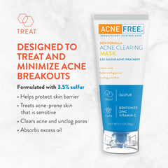 AcneFree mask absorbs excess oil for a matte finish on skin.
