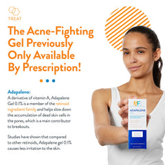 Applying AcneFree Adapalene Gel 0.1% to skin for acne care