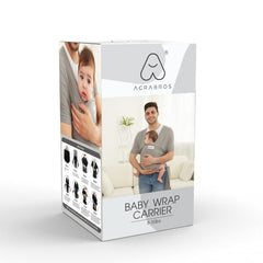 ACRABROS wrap carrier with lightweight fabric for travel.