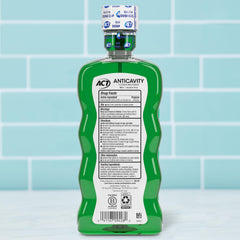 ACT Anticavity Mint Mouthwash dosing cup close-up for easy measuring