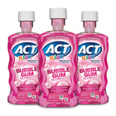ACT Kids anticavity mouthwash bubble gum bottle for kid-friendly cavity protection