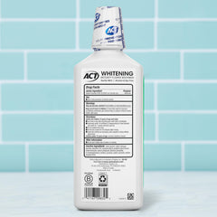 Cap close-up on ACT whitening mouthwash for easy daily rinses