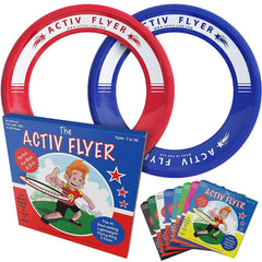 Activ Life Flying Rings pack featuring blue and red rings for outdoor fun