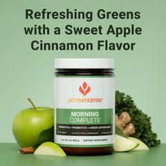 ActivatedYou Morning Complete scoop beside the canister for quick daily use