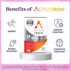 Active Iron taking a capsule with water for a quick daily routine.
