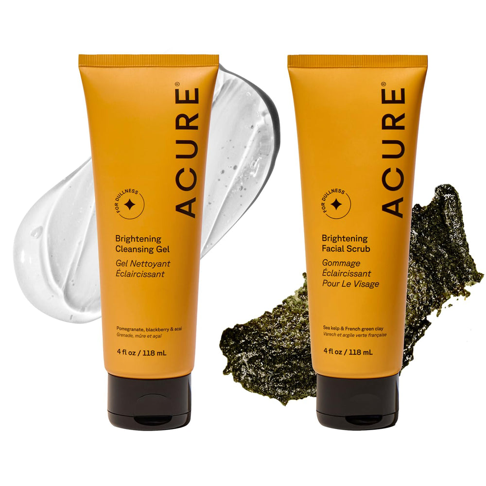 Acure Brightening Facial Scrub bottle ready for gentle exfoliation