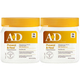 A+D Original diaper rash ointment jar 2-pack for gentle skin protection.