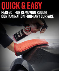 Adam's Polishes Clay Mitt decontaminating painted surface with deposits removed