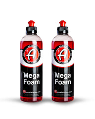 Adam's Polishes Mega Foam in foam gun delivering thick cleansing foam