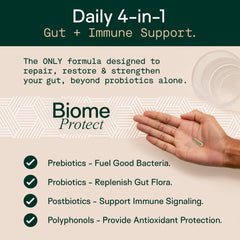 Adapt Naturals Biome Protect capsules close-up for convenient microbiome support