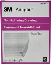 Adaptic non-adherent dressing 3x3 box view protects wounds without sticking.