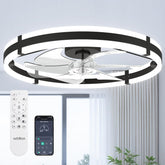 Addlon 24-inch ceiling fan with light and remote for efficient room cooling.