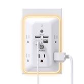 Addtam 9-in-1 USB wall outlet expands outlets and USB charging in one compact unit.