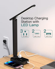 Addtam power strip with USB ports and outlets for easy device charging