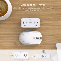 Addtam surge protection circuit with 1050 Joules rating for spike defense.