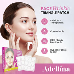 Adellina triangle design facial patches stay secure while you sleep.