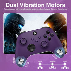 ADHJIE Xbox controller purple joystick closeup demonstrates responsive sticks.